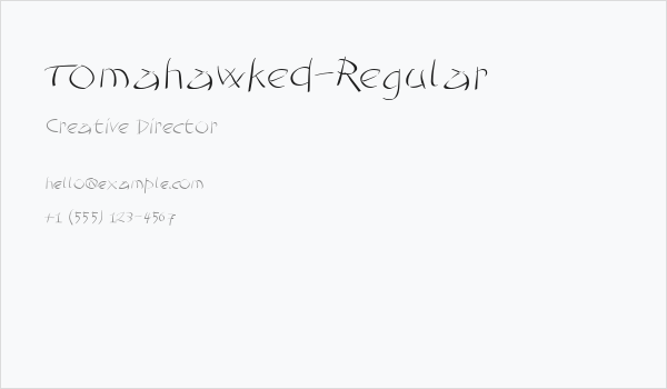 Tomahawked-Regular Business Card
