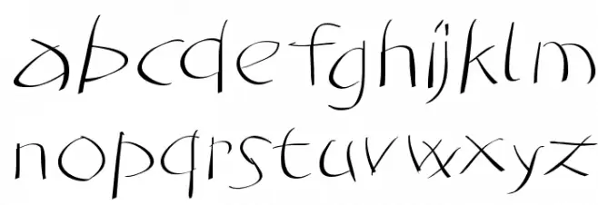 Tomahawked-Regular Font LOWERCASE