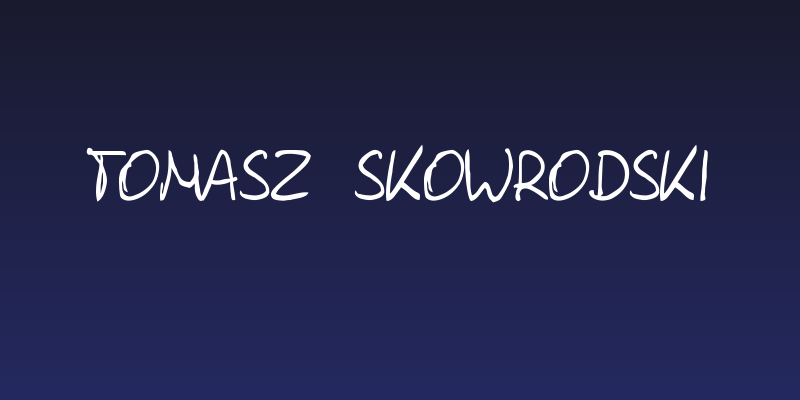 Tomasz SkowroDski Social Header