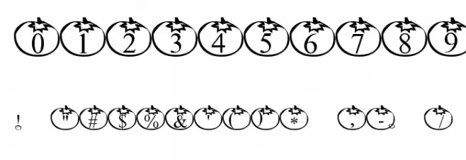 Tomate Font OTHER CHARS