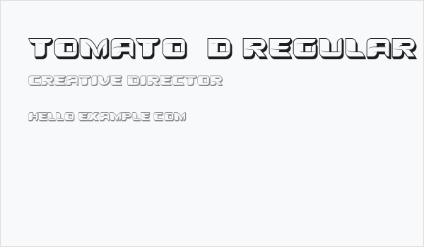 Tomato 3D Regular Business Card