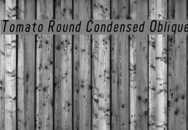 Tomato Round Condensed Oblique Fonte examples