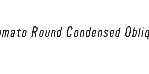 Tomato Round Condensed Oblique Logo