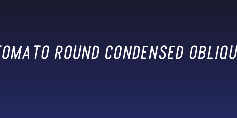 Tomato Round Condensed Oblique Social Header