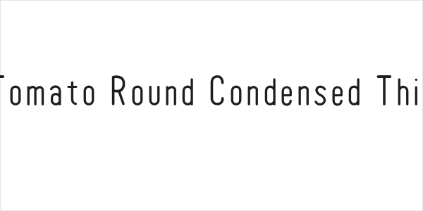 Tomato Round Condensed Thin Logo