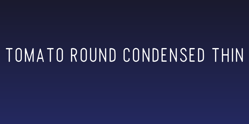 Tomato Round Condensed Thin Social Header