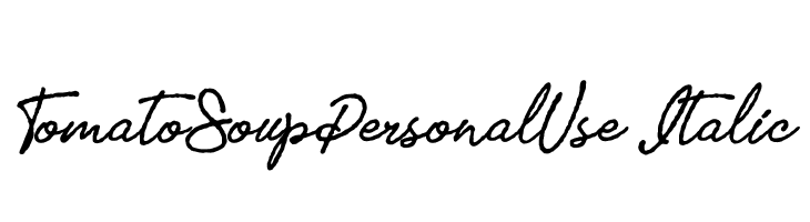 TomatoSoupPersonalUse-Italic  font caratteri gratis