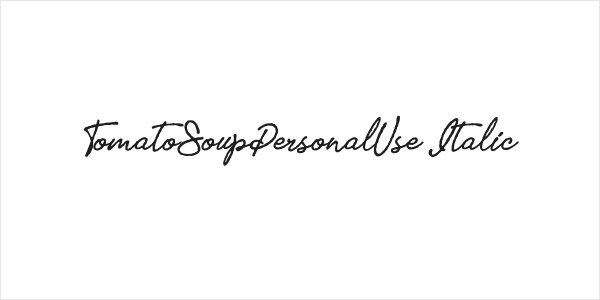 TomatoSoupPersonalUse-Italic Logo