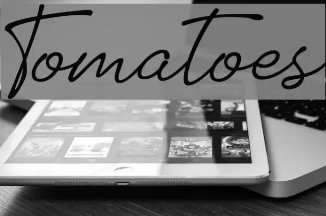 Tomatoes Font examples