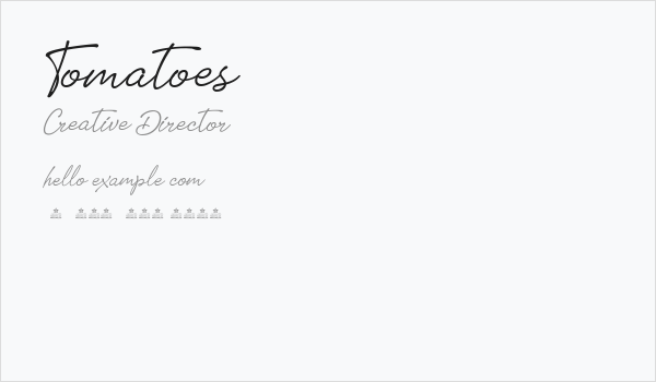 Tomatoes Business Card