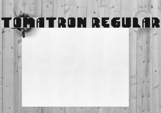 Tomatron Regular Font examples