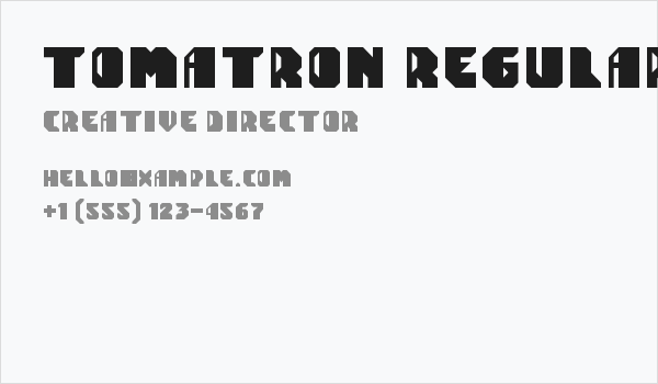 Tomatron Regular Business Card