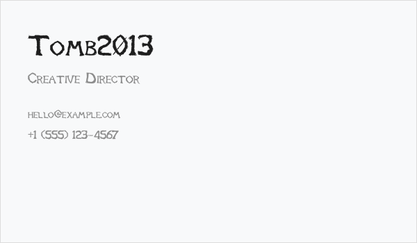 Tomb2013 Business Card