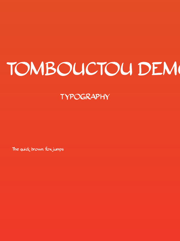 Tombouctou DEMO Regular Poster