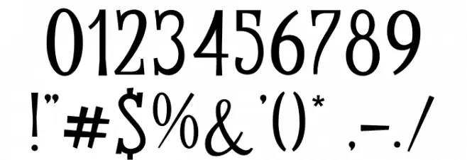 Tombstone Demo Font OTHER CHARS