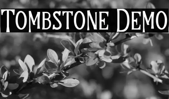 Tombstone Demo Font examples