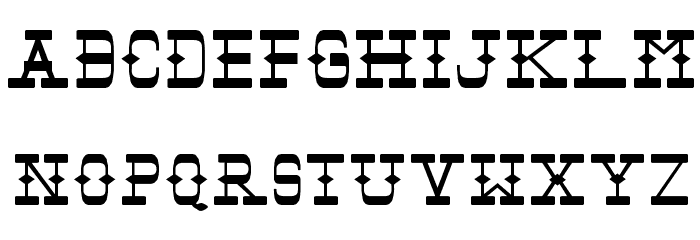 Tombstone Expanded Font LOWERCASE