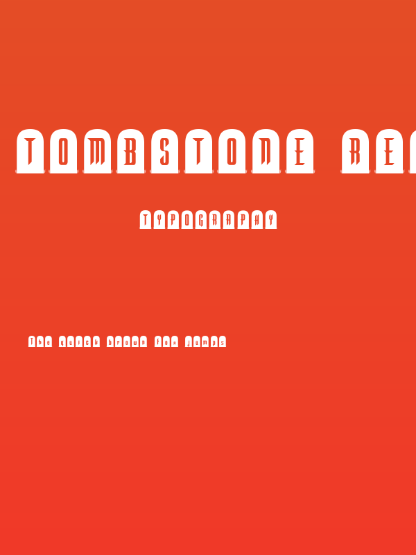 Tombstone Regular Poster