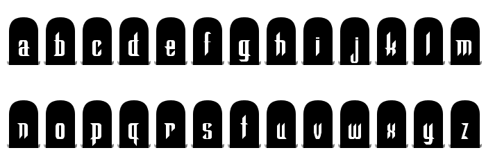 Tombstone Regular Font LOWERCASE