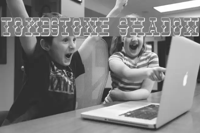 Tombstone Shadow Font examples