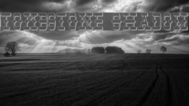 Tombstone Shadow Font examples