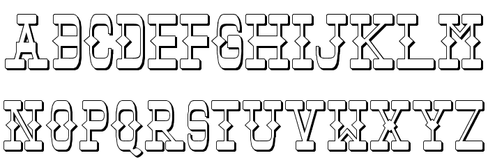 Tombstone Shadow Font LOWERCASE