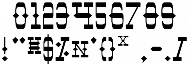 Tombstone Font OTHER CHARS