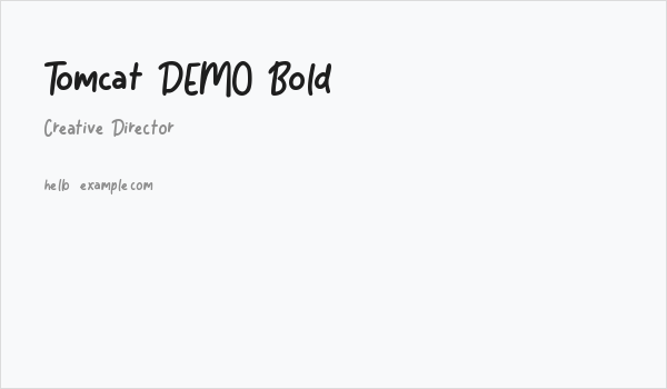 Tomcat DEMO Bold Business Card