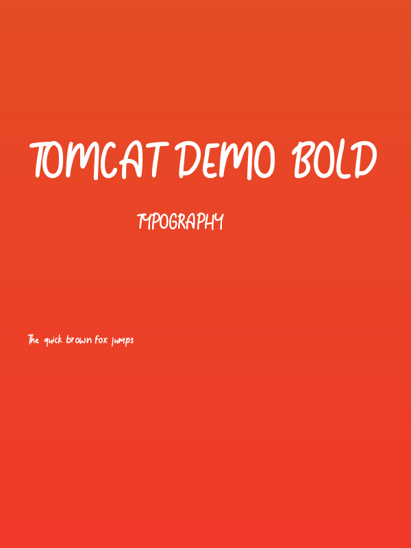 Tomcat DEMO Bold Poster