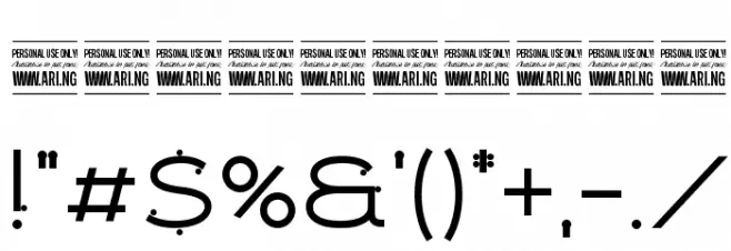 Tomino PERSONAL USE ONLY Font OTHER CHARS