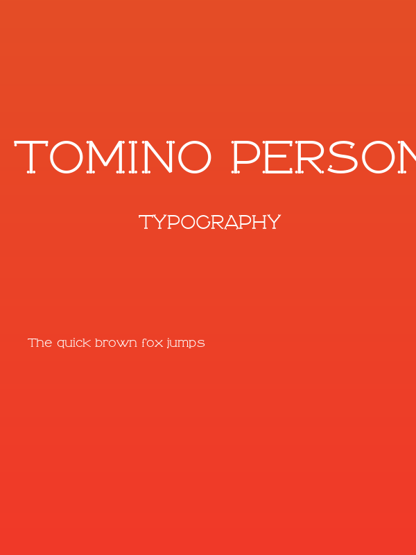 Tomino PERSONAL USE ONLY Poster