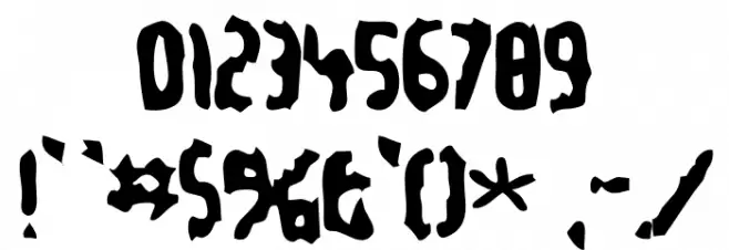 TommyGun-Regular Font OTHER CHARS