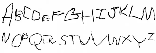 Tommy's First Alphabet Schriftart Groß