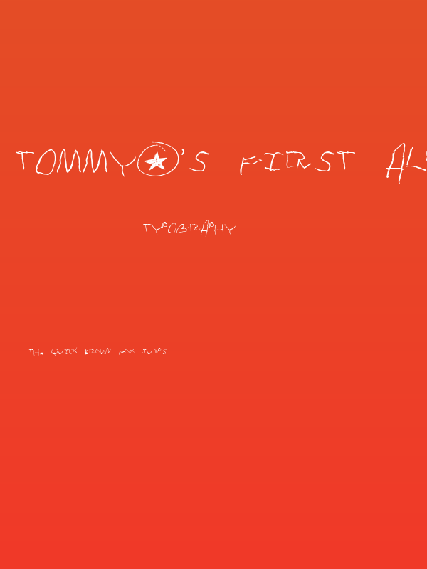 Tommy's First Alphabet Poster