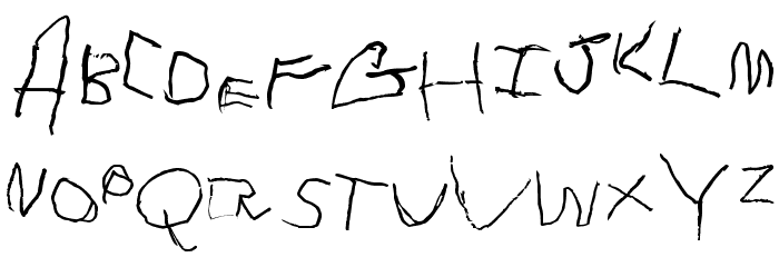 Tommy's First Alphabet Font LOWERCASE