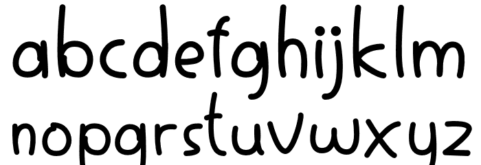 Tomodachy Font LOWERCASE