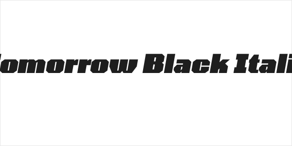 Tomorrow Black Italic Logo