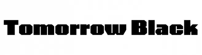 Tomorrow Black  Frei Schriftart Herunterladen