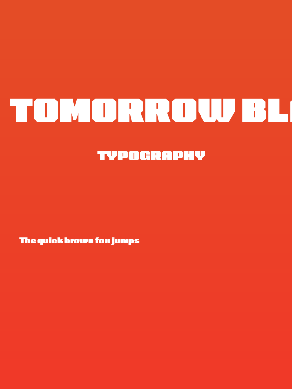 Tomorrow Black Poster