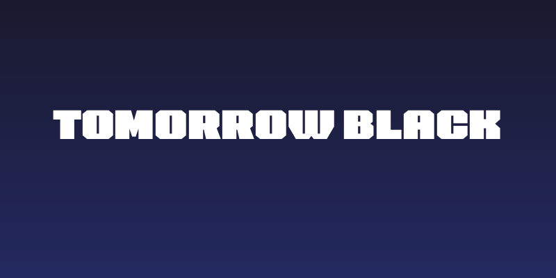 Tomorrow Black Social Header