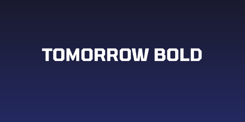 Tomorrow Bold Social Header