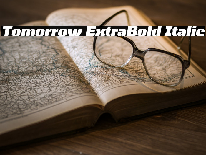 Tomorrow ExtraBold Italic Font examples