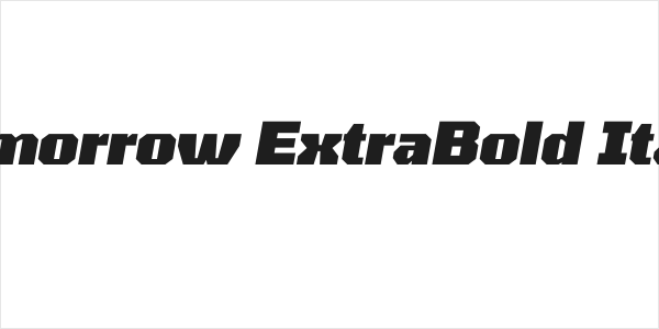 Tomorrow ExtraBold Italic Logo