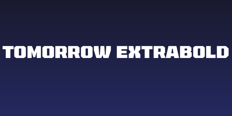 Tomorrow ExtraBold Social Header