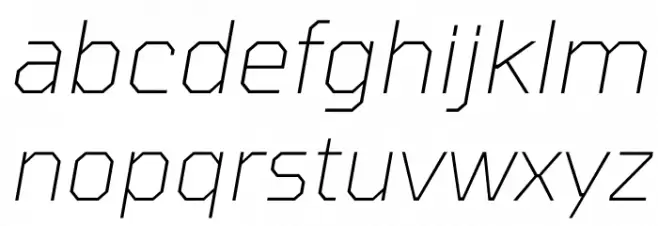 Tomorrow ExtraLight Italic 字体 小写