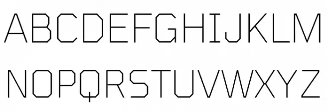 Tomorrow ExtraLight フォント 大文字