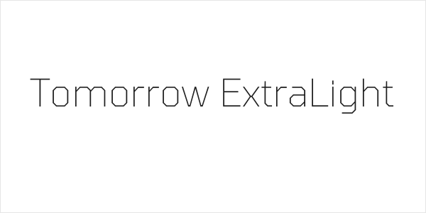 Tomorrow ExtraLight Logo