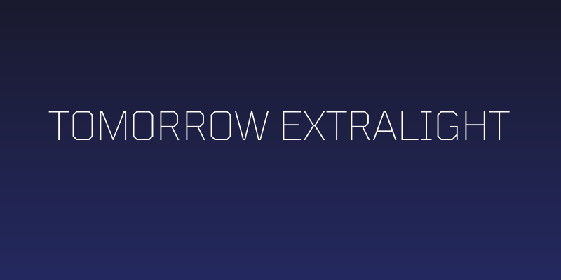 Tomorrow ExtraLight Social Header
