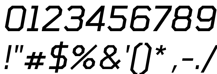 Tomorrow Italic Font OTHER CHARS