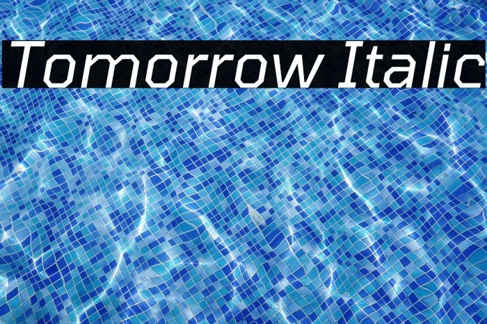 Tomorrow Italic Font examples